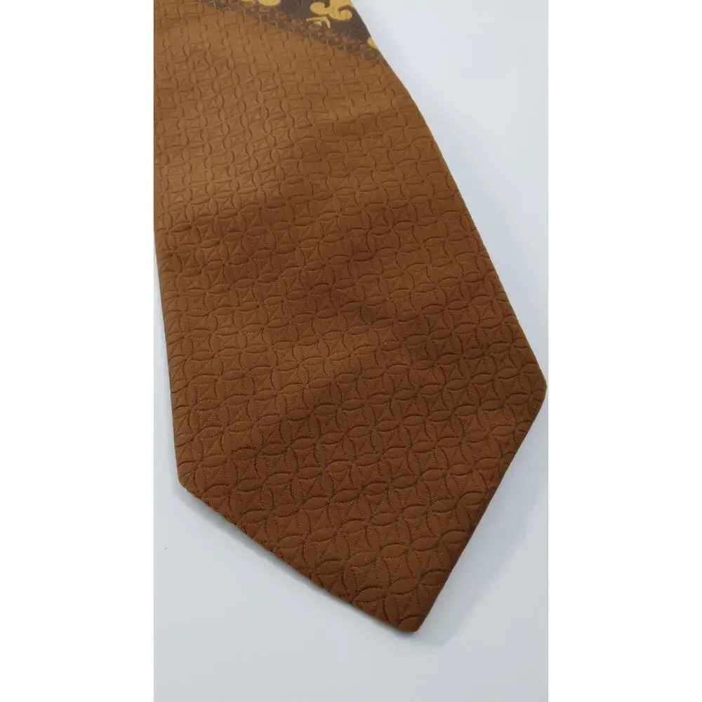 Vintage Montgomery Ward Tie Brown Fall colors 54